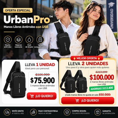 Manos Libres Antirrobo UrbanPro™ con USB