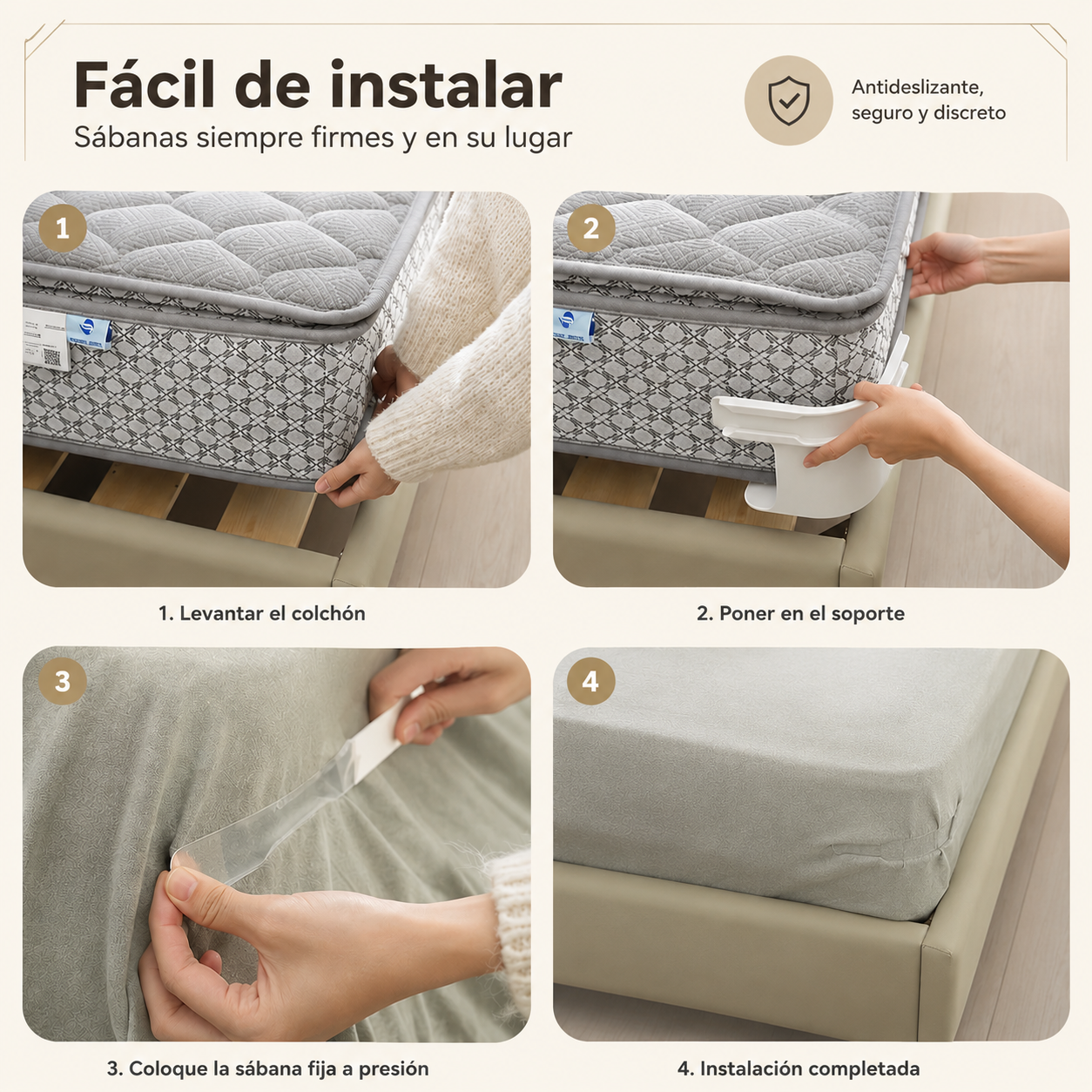 SUJETADOR DE SABANAS Set x 4