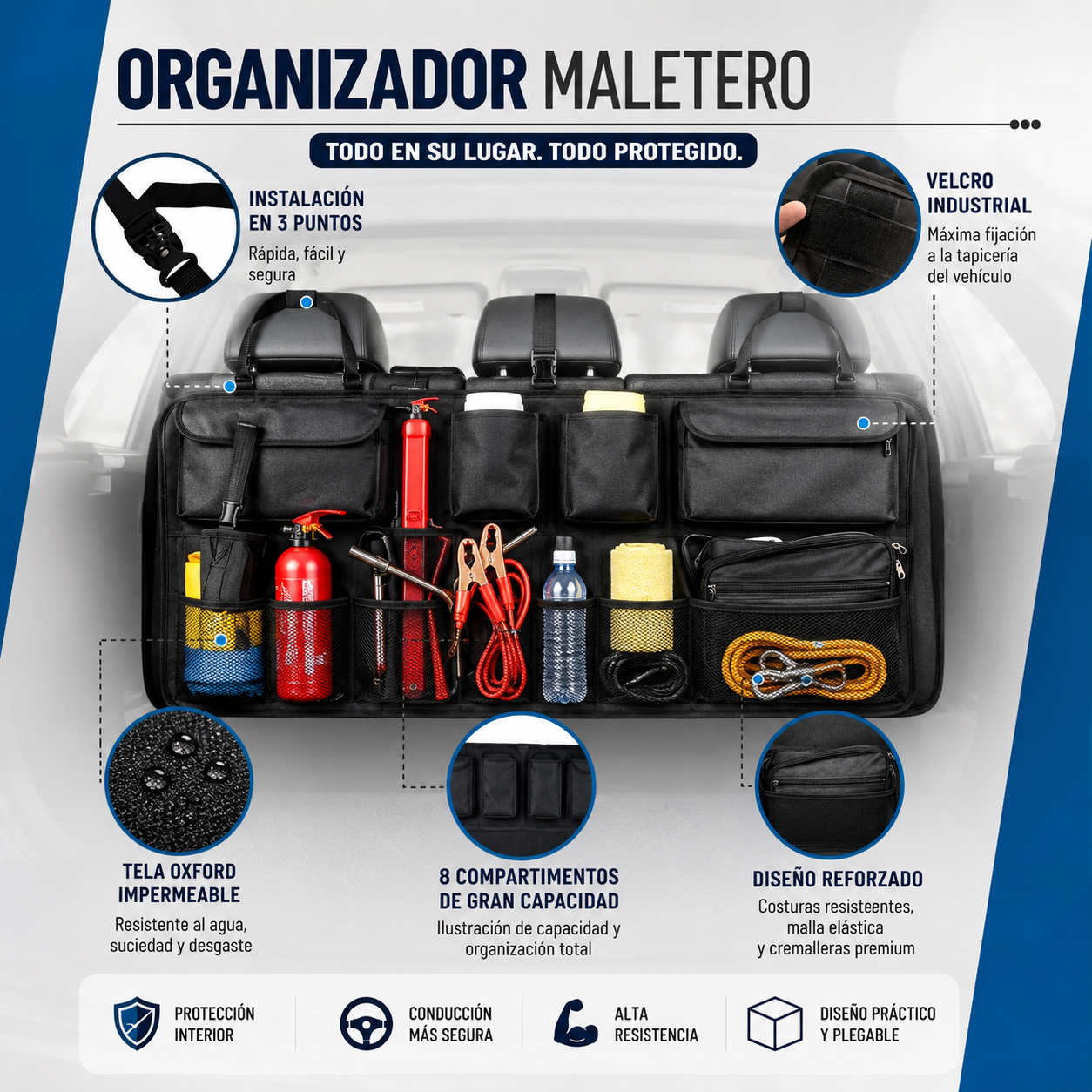CargoMaster Elite™ I Organizador Inteligente para Maletero
