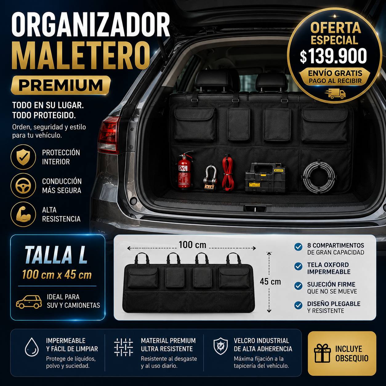 CargoMaster Elite™ I Organizador Inteligente para Maletero