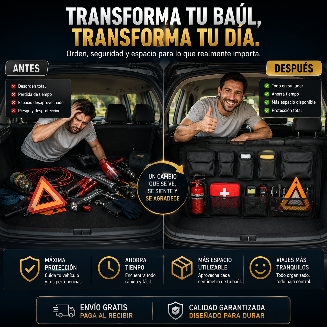 CargoMaster Elite™ I Organizador Inteligente para Maletero