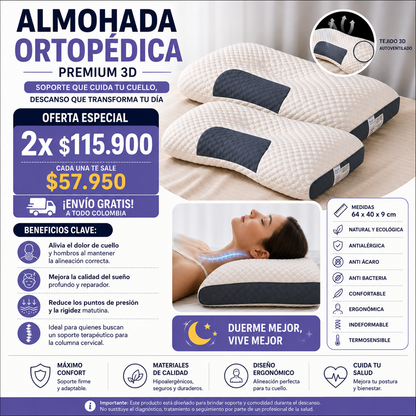 DreamSoft 3D Comfort™ I 2 Almohadas Ortopédicas