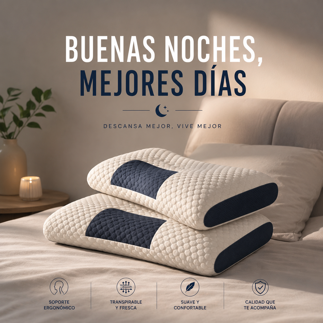 DreamSoft 3D Comfort™ I 2 Almohadas Ortopédicas