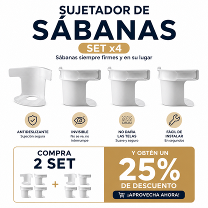 SUJETADOR DE SABANAS Set x 4