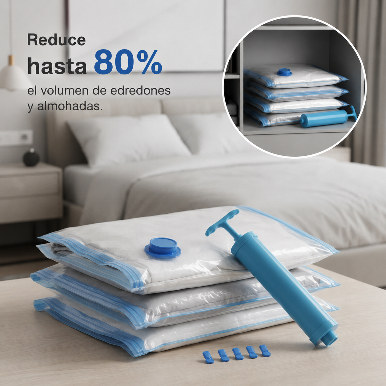 Vacuum Space Pro™ | Bolsas ahorra espacio