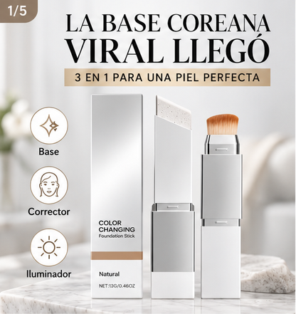 K-Beauty Magic™ Base Coreana en Barra 3 en 1
